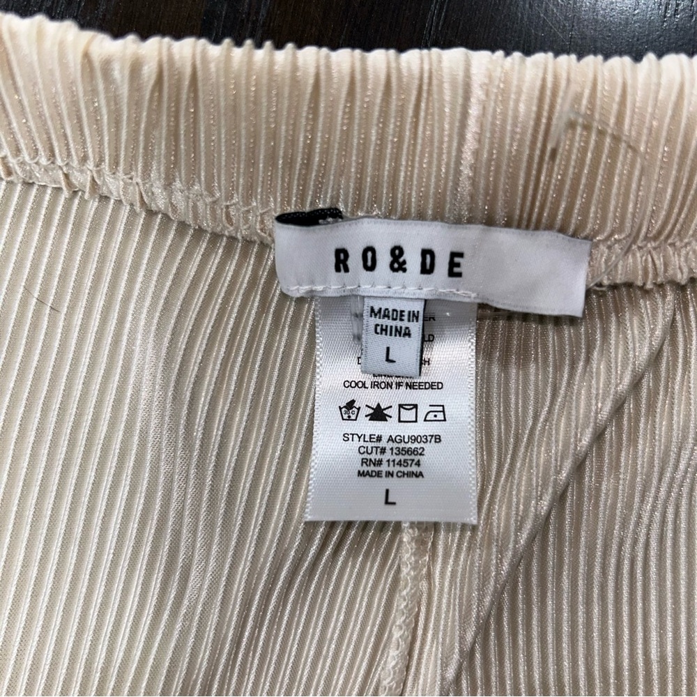 NWOT anthropology RO&DE Casual Plisse pants, wide leg pleated woman’s La… - Picture 6 of 7